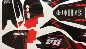 decal klx 150 bf hitam merah racing cutting hologram