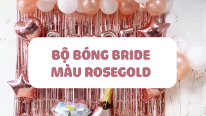 Bộ bong bóng trang trí tiệc chia tay độc thân chữ SPF màu Rosegold ctdt11
