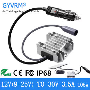 for Mini DC Boost Converter 12/24V to 30V 3.5A Cigarette Lighter to DC 0.82FT Female Plug Step-Up Converter Waterproof