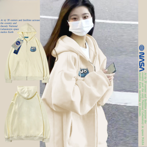 plus Size Hoodie Womens Spring Autumn 2025 New American Retro Couple Tops Cardigan Outerwear Cotton Polyester Blend Long Sleeve