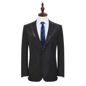 U5142 Spring & Fall New Arrival Men Suit Closure Collar One Button Business Formal Wear Work Black Suit Special Offer