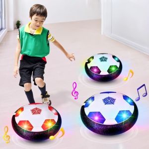 1Pcs Battery Electric Light Air Cushion Football - Indoor Parent Child Exercise Suspended Soccer Toy for Family Fun