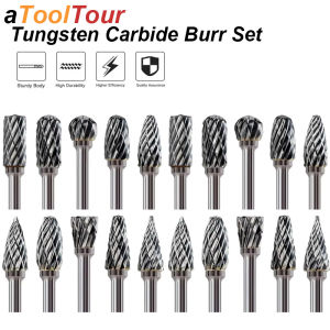 Tungsten Carbide Burr Set 1/8 Shank Rotary File Rasp Bit Power Drill Die Grinder Grinde Carve Engrave Deburr Metal Stone Wood
