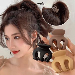 Tiktok🔥Korean Black Ponytail Fixed Hair Claw Fashion Hair Accessories for Women Girls Shark Clips Headwear
