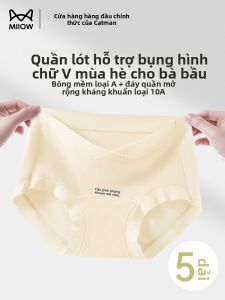 Quần lót nữ MiiOW Cat Person cho bà bầu  vải cotton cạp thấp kháng khuẩn
