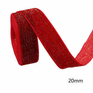 5 Yards Christmas Plush Ribbon New Year Red Ribbon Bow Gift Box Packaging Festival Scene Clothing Hair Accessories Handmade DIY