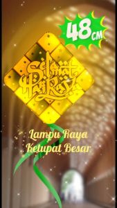 Ketupat Hiasan Besar Raya Lampu Hari Raya Ramadan Decoration Lampu Bulan Bintang Fairy Light Lampu Raya String Light LED