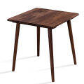 Scandinavian Log Small Square Table Black Walnut Pine Small Apartment Dining Table Simple Bar Conference Table Computer Desk Desk. 