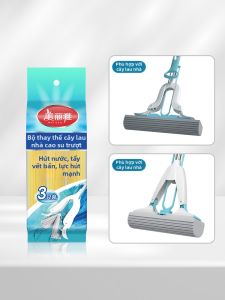 Maryya | Spare Cleaning Cloth Mop Head Replacement 3 Pcs