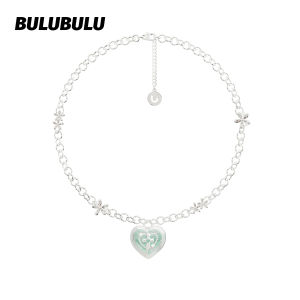 BULUBULU | Fate Series Green Heart and Cross Necklace