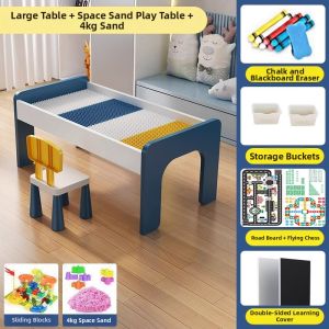 Multifunctional Educational Construction Table for Kids