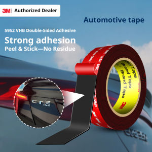 3M | 3M 5952 Double Sided Tape  VHB Strong High Adhesion High Temp Resistant Car Special Waterproof Residue Free Black 1.1mm  Thick