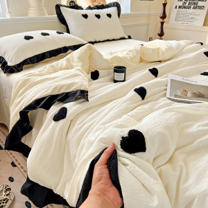 XINGQING | New Summer Korean Style Small Bubble Towel Cotton Embroidered Thin Quilt