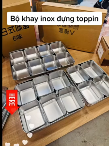 Khay Đựng Gia Vị inox 6 Ngăn 8 Ngăn Inox Cao Cấp Hộp Đựng Gia Vị Inox An Toàn Vệ Sinh Thực Phẩm
