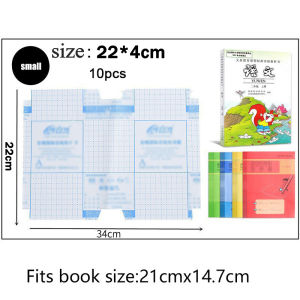 PROTREE 10 Sheets Self-adhesive Book Wrapper: Transparent & Waterproof Film