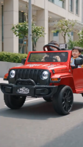 Rechargeable Toy Car for Kids 2 Seater Electric Outdoor Remote Controlled Ride On Jeep Vehicle