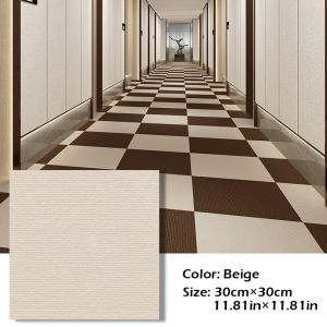30X30cm Self-adhesive Anti Slip Splicing Block Floor Mute Rug Bedroom Mat Carpet Water Absorption and Anti Slip Living Room Home