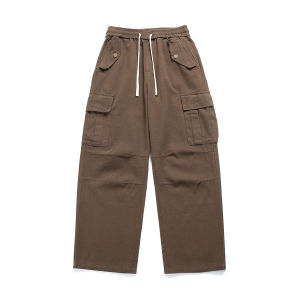 กางเกงขายาวทรงตรงแบบมีกระเป๋าหลายช่องสำหรับใส่ไปทำงานสำหรับผู้ชายและผู้หญิง กางเกงขายาวทรงหลวมสไตล์ญี่ปุ่นย้อนยุคแบบลำลองสำหรับฤดูใบไม้ผลิและฤดูใบไม้ร่วง