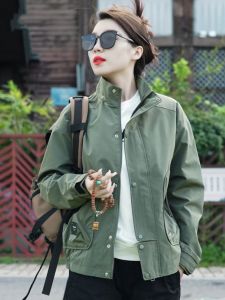 Áo Khoác Nam Mùa Xuân Thu Phong Cách Hàn Quốc Cổ Đứng Chống Gió Dài Tay Thường Ngày Đa Năng Thời Trang Ngoài Trời Cotton Polyester