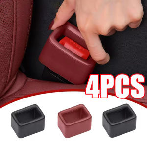 Pphha】ที่คลุมหัวเข็มขัดเข็มขัดนิรภัยรถ4ชิ้นเข็มขัดนิรภัยอเนกประสงค์ป้องกันรอยขีดข่วน EVA เข็มขัดนิรภัยฝาครอบป้องกันอุปกรณ์ตกแต่งภายในรถยนต์