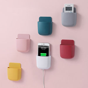 Wall-mounted Organizer Rack for Remote Control and Phone Charging