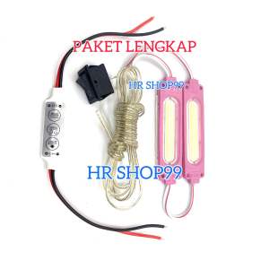 Paket LENGKAP Lampu Kolong Led Modul Cob 6mata + Relay universal motor mobil Dc 12volt Waterproof