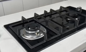 Built-In 2 Burner Gas Stove Cooktop Anti-Melt Heat Resistant Metal Knob Gas Range Smooth Panel Easy To Clean Built In Gas Hob with Auto Ignition System