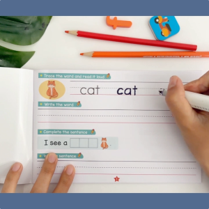 CVC Phonics Workbook for Kids | CVC Words Reading Writing & Sentence Practice Worksheets | 40 Pages | CVC Words & Sentences Workbook