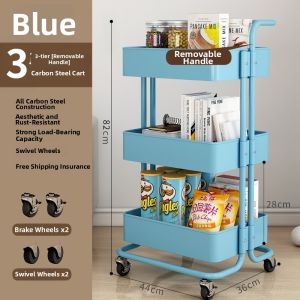 Multifunctional Moving Multi-layer Storage Shelf