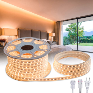 【COD】Led strip light 220v Three rows of white light ip65 heavy duty indoor&outdoor