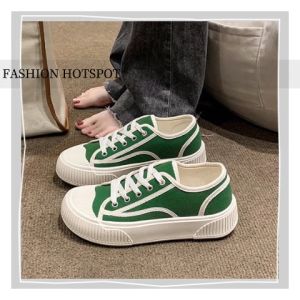 Wulove รองเท้าผ้าใบแฟชั่นผู้หญิง ดีไซน์สุดวินเทจใส่ยังไงก็เข้า สวยจู่ห้วย รูปห้า ทุกชุดสายถ่าย รองเท้าผ้าใบ