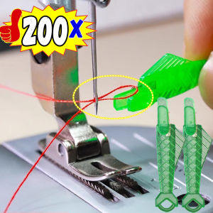 10-200Pcs  Automatic Needle Threader Home Hand Sewing Machine Device Thread Auto Needle Cross Stitch Blind Sewing Accessories