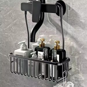 Bathroom Shower Rack Washroom Shower Gel Hanging Basket Storage Rack Shower Room Toilet Wall Hanging Drain Basket