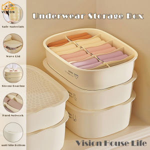 Tầm Nhìn Bắc Âu Đồ Lót Lưu Trữ Hộp 0/10/15 Lưới Vớ dụng cụ sắp xếp Áo ngực Với Bìa Stackable Nhựa hộp phân loại Hộ Gia Đình Chia Tủ lưu trữ Container