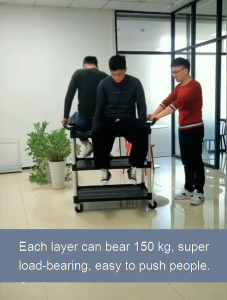 3-Tier Multifunctional Utility Kitchen Trolley Cart Heavy Duty Food Service Cart With Wheels Hotel Restaurant Storage Organizer Tray Trolley