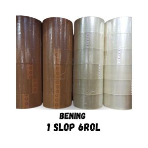 lakban coklat/bening 45 mmx  90 yard murah (1slop 6Rol)