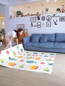 เสื่อรองคลาน/เบาโฆษณา พร้อมส่งไทย ลาย2ด้าน ที่นอนเด็ก ที่นอนปิคนิค ชุดขนาด 6ฟู เสื่อพับเก็บ