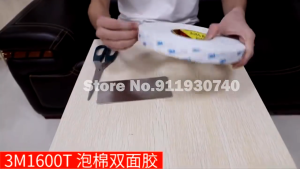 3Meters/Roll 3M 1600T Strong Mounting Tape Double Sided Sticker Foam Pad Adhesive Tape White Thickness 1mm Width 5mm-100mm