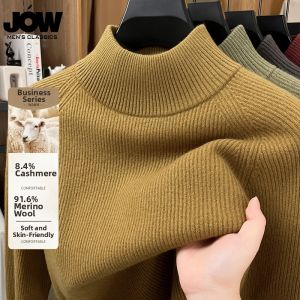 JOW | Cashmere & Wool High Neck Knitted Sweater Men