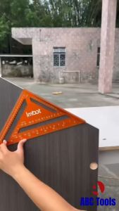IMBOT Aluminum Alloy Double Scale Triangle Ruler Angle Ruler Carpenter Triangle Square Rafter Tool Mensurement Tool