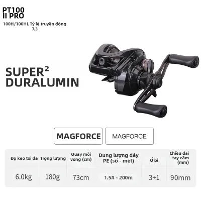 Daiwa | Máy Câu Cá DAIWA PR100 II PRO Baitcasting Tỷ Lệ 7.3:1 Trọng Lượng Nhẹ 190g Với Hệ Thống Phanh MAGFORCE Dành Cho Câu Cá Nước Mặn