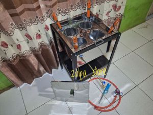 dandang mie ayam 4 lubang tanpa tempat kuah / dandang kotak / panci mie kocok