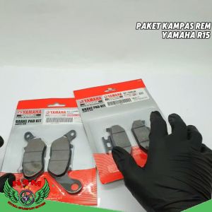 1 SET KAMPAS REM YAMAHA DEPAN + BELAKANG YAMAHA R15 V3 / VVA R 15 / VIXION NEW 2018