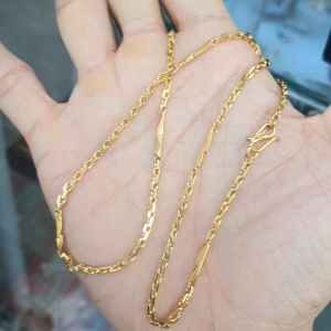 Khóa S Ký Hiệu không phai màu Dây Chuyền Trúc Nhỏ 3MM Cao Cấp- Dùng thoải mái với mồ hôi muối