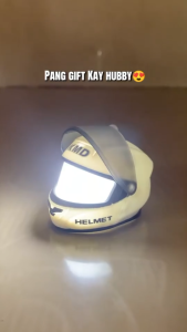 Mini Motorcycle Helmet Keychain Light LED Night Safety Warning Light for Bag Key Pendant