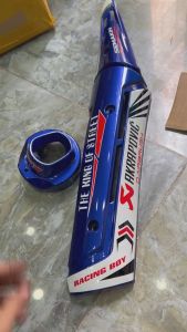 Bộ ốp pô xe Exciter 150 kiểu TFX màu xanh dương trắng