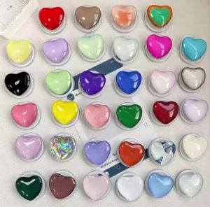 Korean Cute 3D Love Heart Magnetic Phone Holder Grip Tok Finger Ring Stand Pocket Socket Magsafe Smart Tok For iPhone 17 Samsung