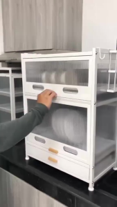 2/3 Tiers Dish Rack Cabinet Organizer: Aesthetic & Dust-proof Solutions