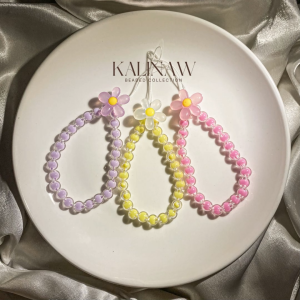 KALINAW PastelPuff Flower Candy Sago Beads Beaded Keychain/ Phone Lanyard