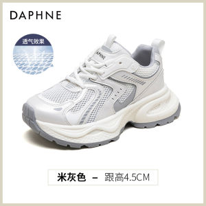 Daphne White Dad Shoes Womens 2025 New Summer Ultra-Hot Mesh Shoes Breathable Mesh Surface Thick Bottom Sports Shoes
